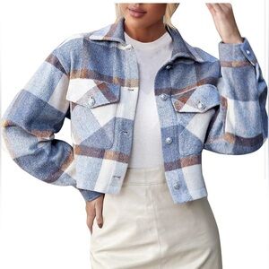 💕💕Womens Fashion Autumn and Winter Lapel Single Breasted Shirt Style Temp